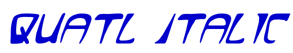 Quatl Italic font